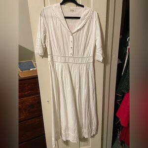 Simpple Retro Fiona Dress White Size XL